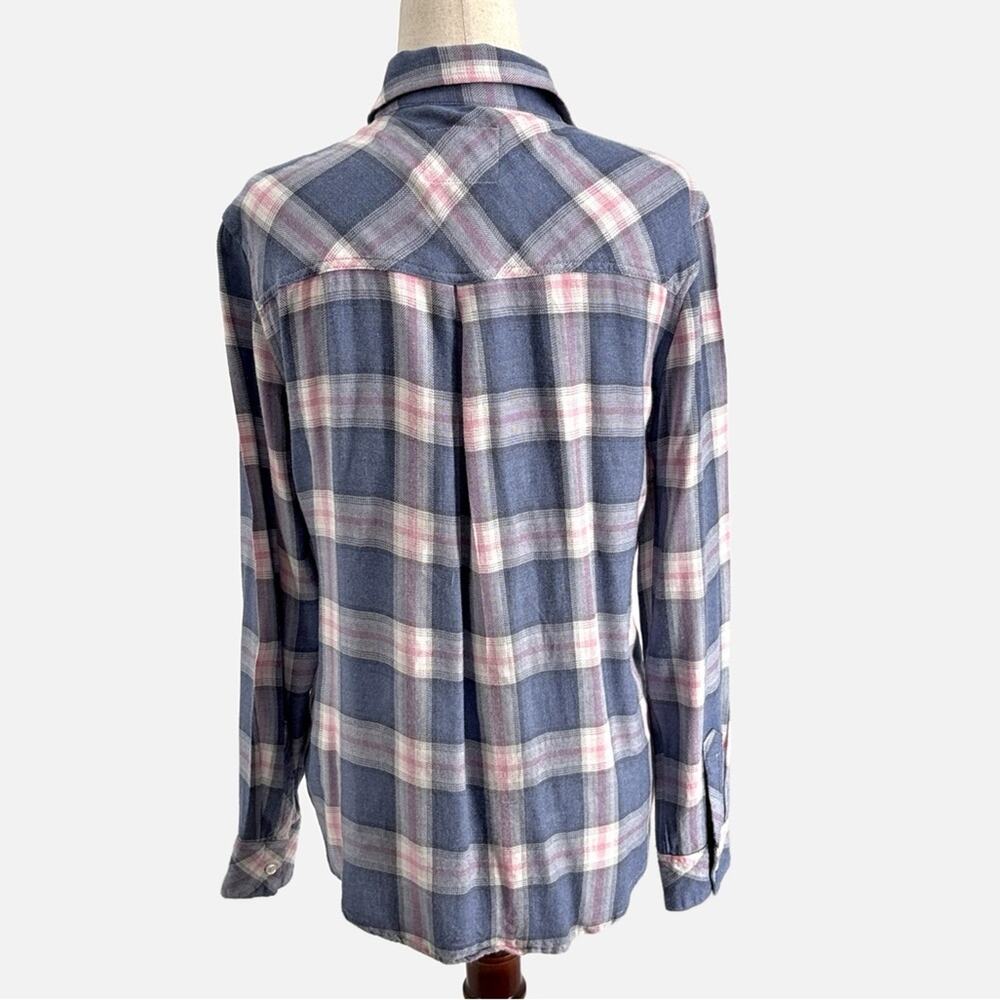 Rails Hunter Plaid Button Down Long Sleeve in Indigo Berry - Size Small - Picture 4 of 8